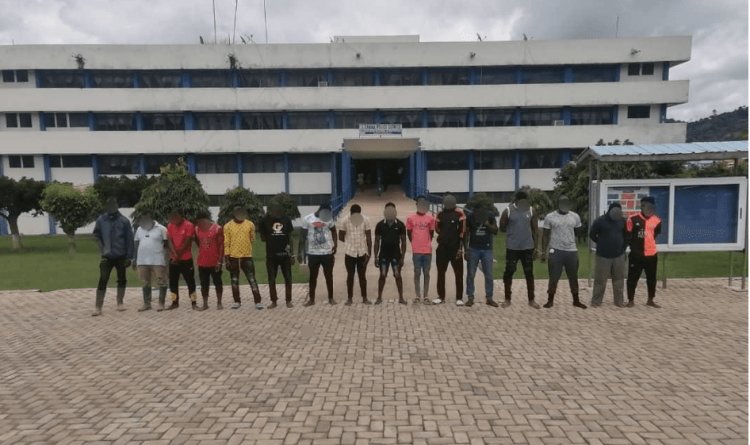 Police arrest sixteen suspects over a shooting incident at Asaman Tamfoe