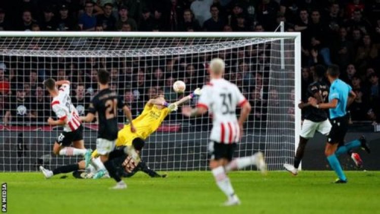 Arsenal beaten by PSV Eindhoven in Europa League
