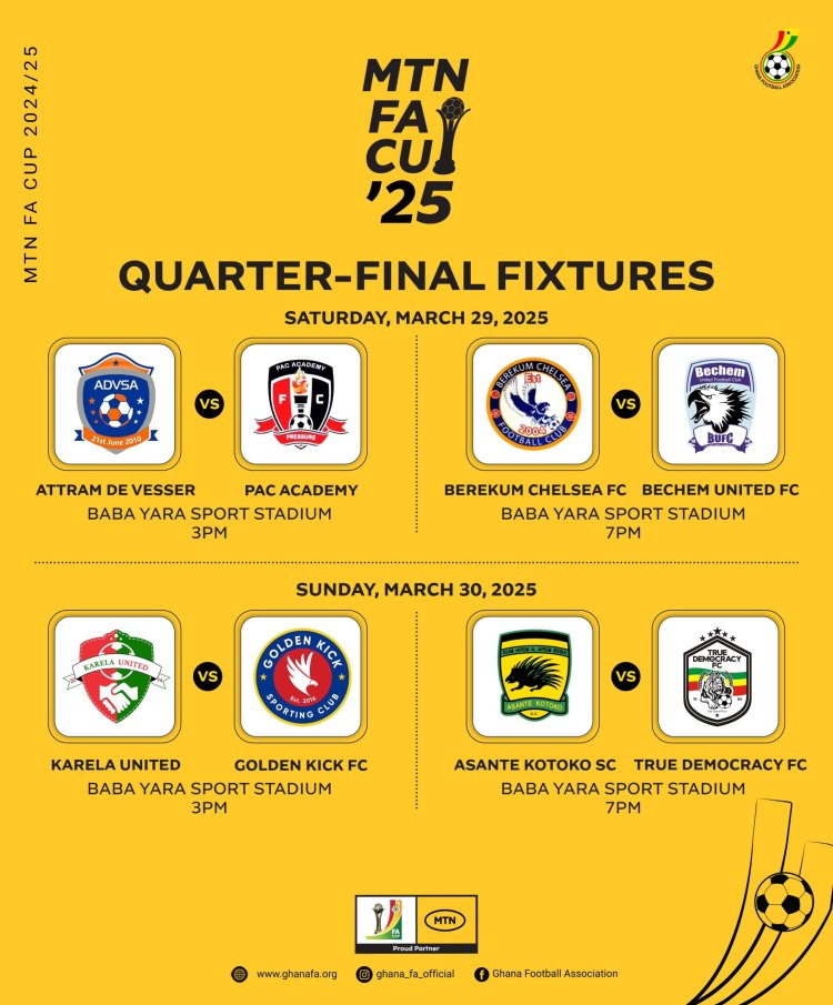 ACCRA: FA CUP QUARTER-FINAL MATCHES